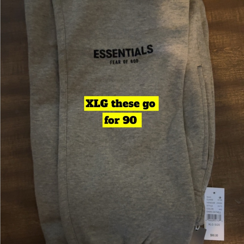 Essentials pants brand new never worn extra large